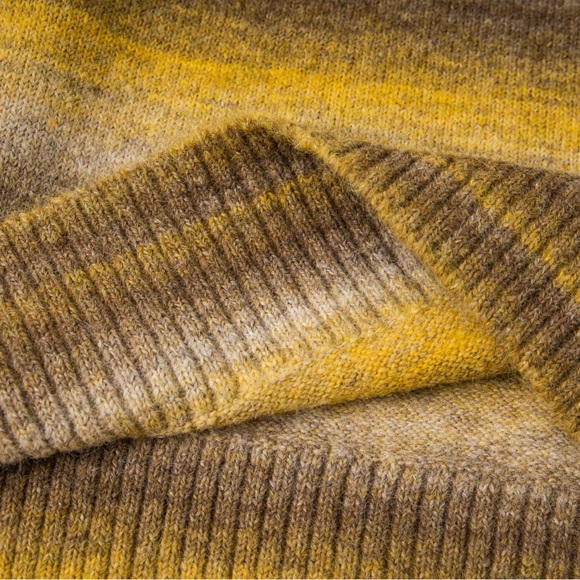 Stussy Women's Striped Crewneck Sweater - Yellow and Brown - Picture 5 of 7